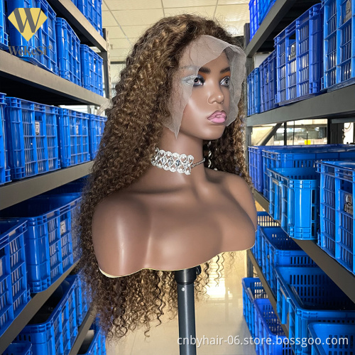 Natrual Black Highlight Colored Ombre Wigs For Women,Mix Color Hd Transparent Lace Front Wigs Wholesale Human Hair Wigs Vendor